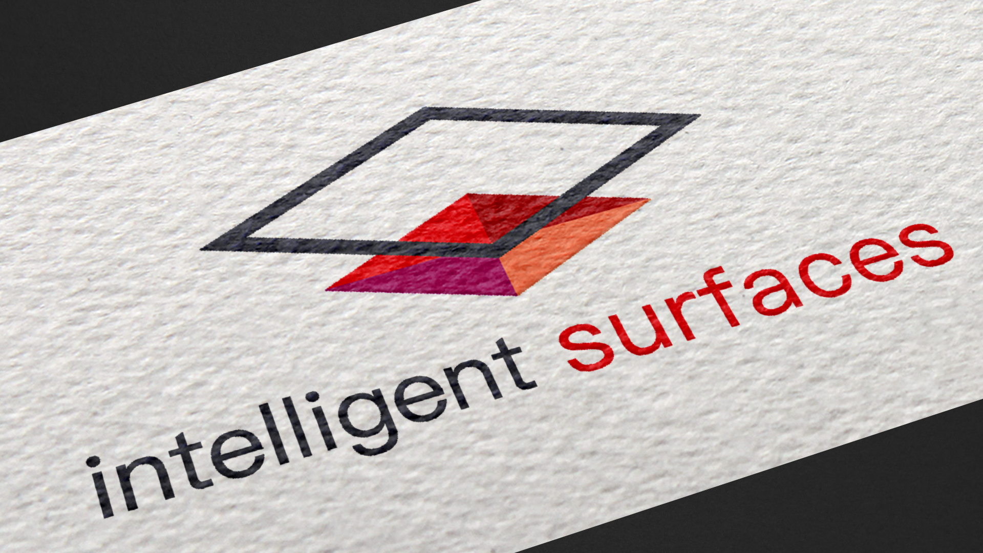 This image displays Intelligent Surfaces logo design by PixelUp.
